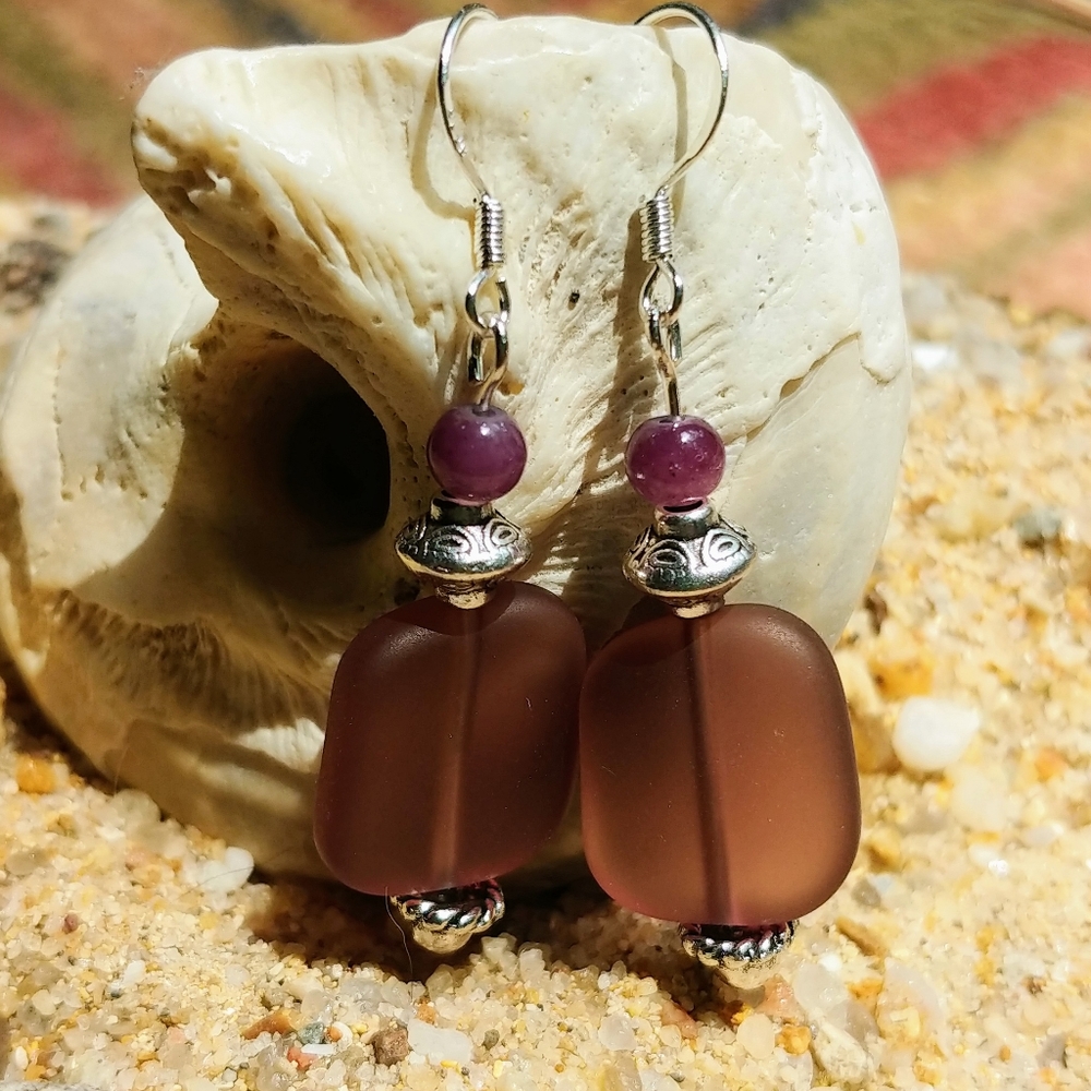 Handmade Amethyst glass & beads